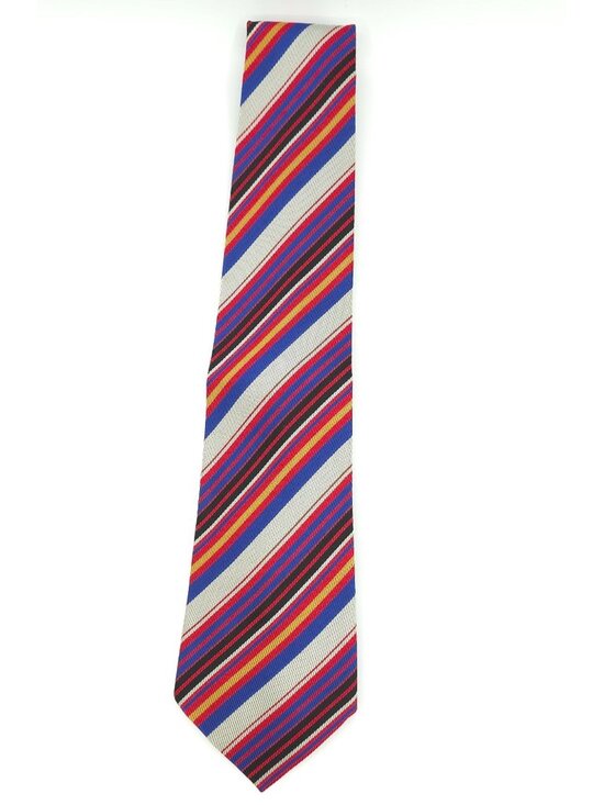Unbranded Other - Vintage Blended Tie with Blue, White, Red, and Black Stripes - Gen Y Revival